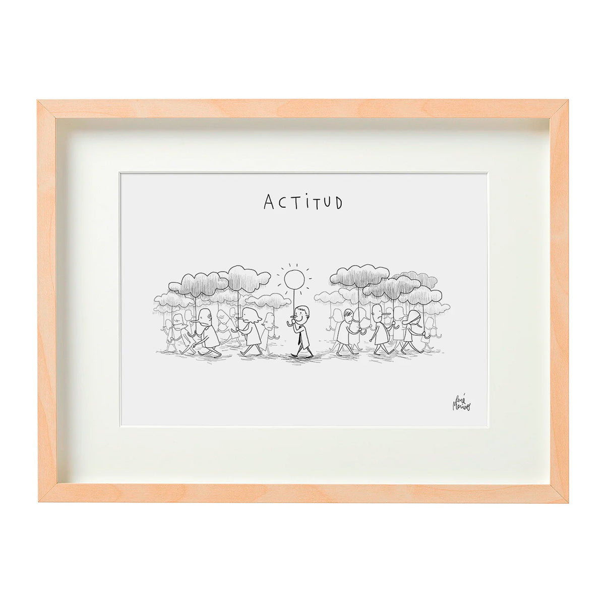 Print de René Merino A4 - "Actitud"