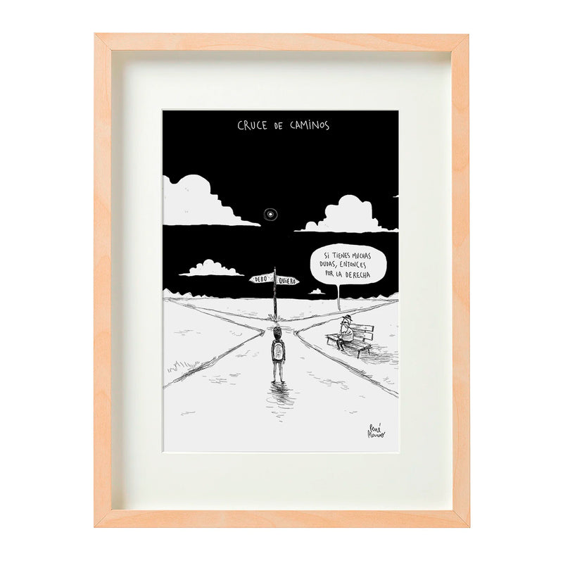 Print de René Merino A4 - "Cruce"