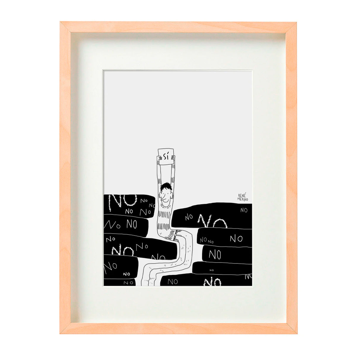 Print de René Merino A4 - "No No Sí"