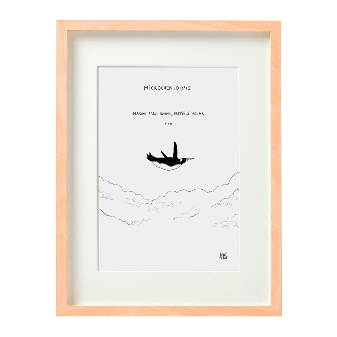 Print de René Merino A4 - "Pingüino"