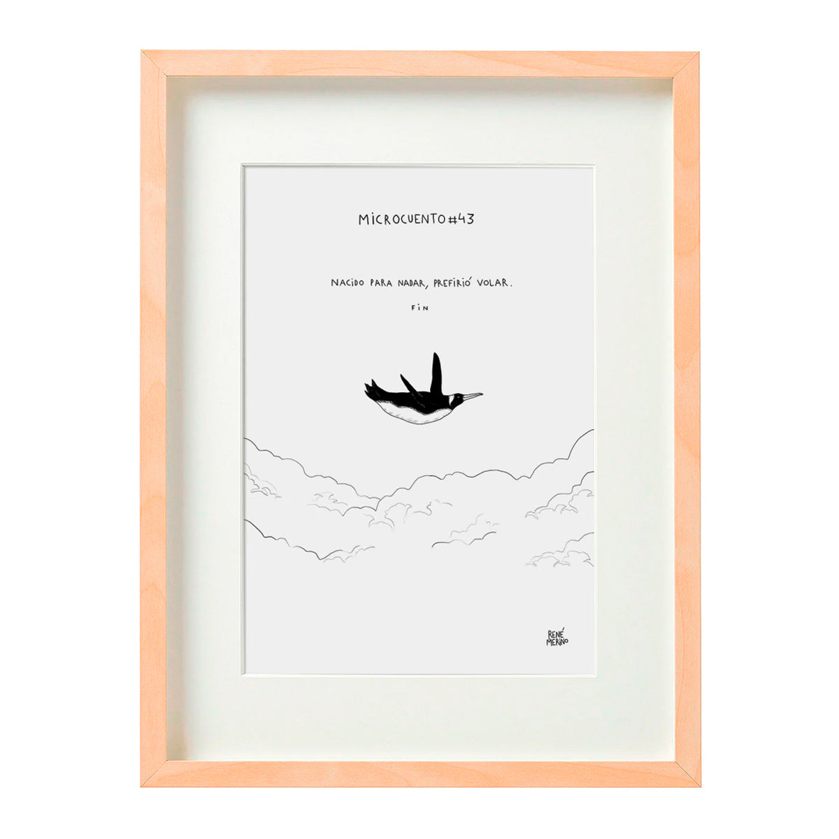 Print de René Merino A4 - "Pingüino"