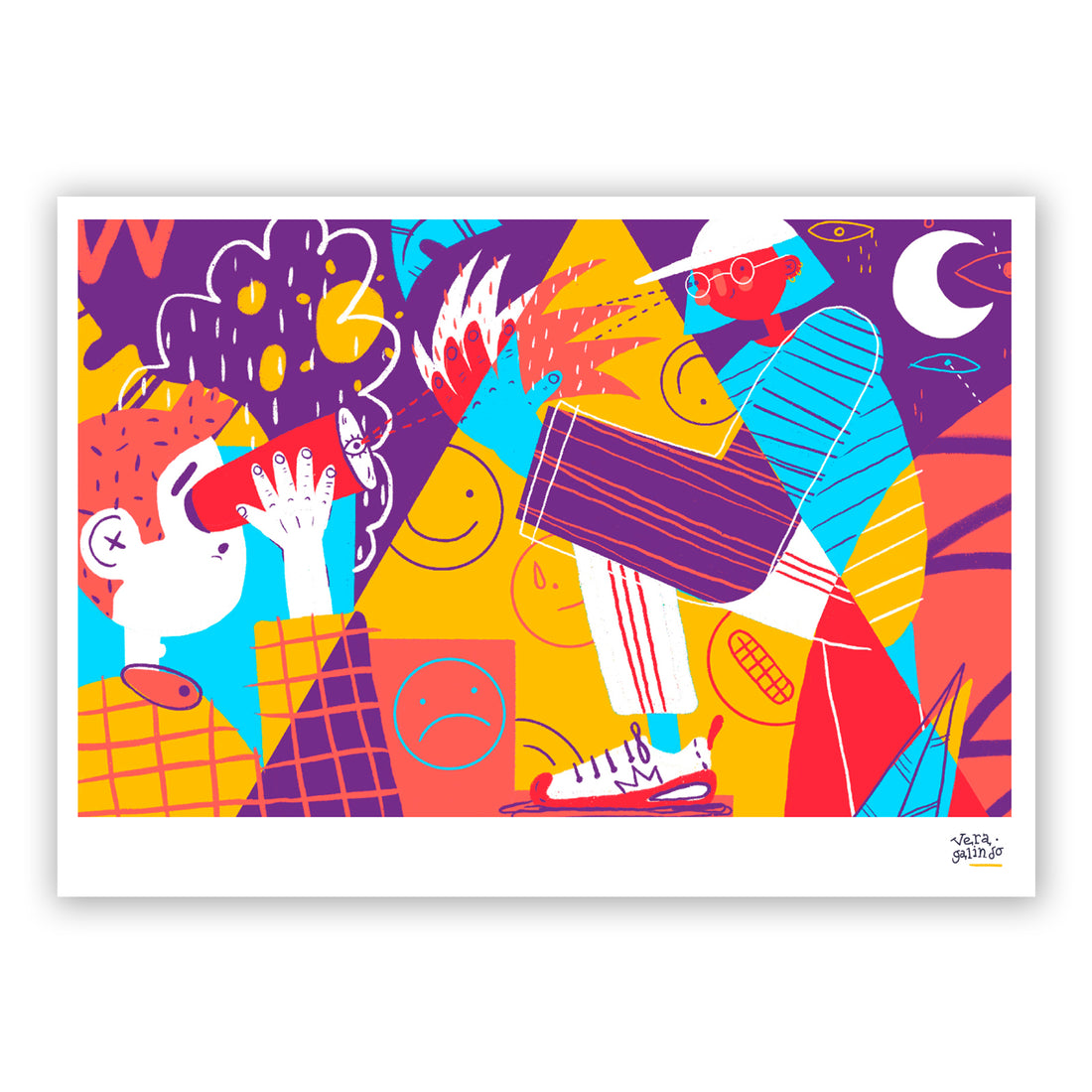Print de Vera Galindo A4 - "Prismáticos y Luz"