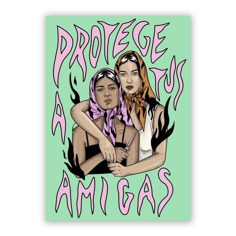 Print de Sofía Ozcoz A4 - "Protege a tus amigas"
