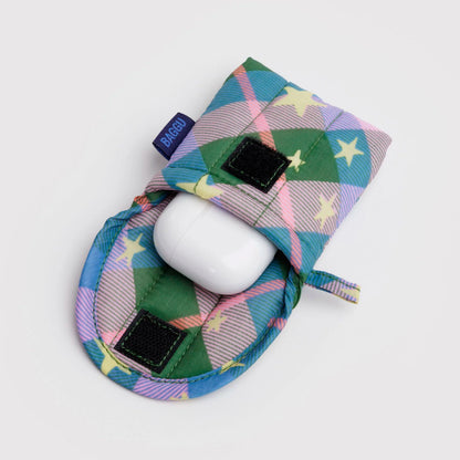 Funda auriculares inalámbricos Baggu - Green Star Plaid ✨