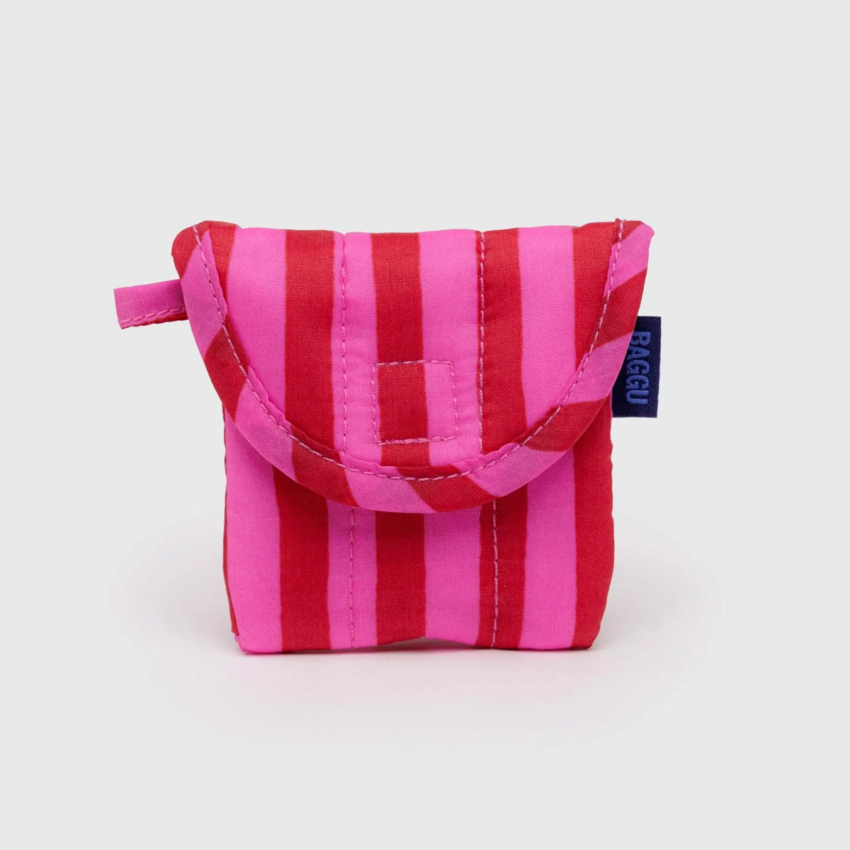 Funda auriculares inalámbricos Baggu - Pink &amp; Red Painted Stripe