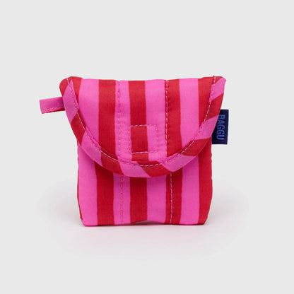 Funda auriculares inalámbricos Baggu - Pink &amp; Red Painted Stripe