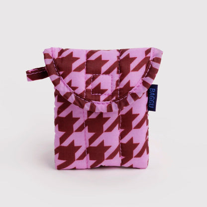 Funda auriculares inalámbricos Baggu - Pink Houndstooth