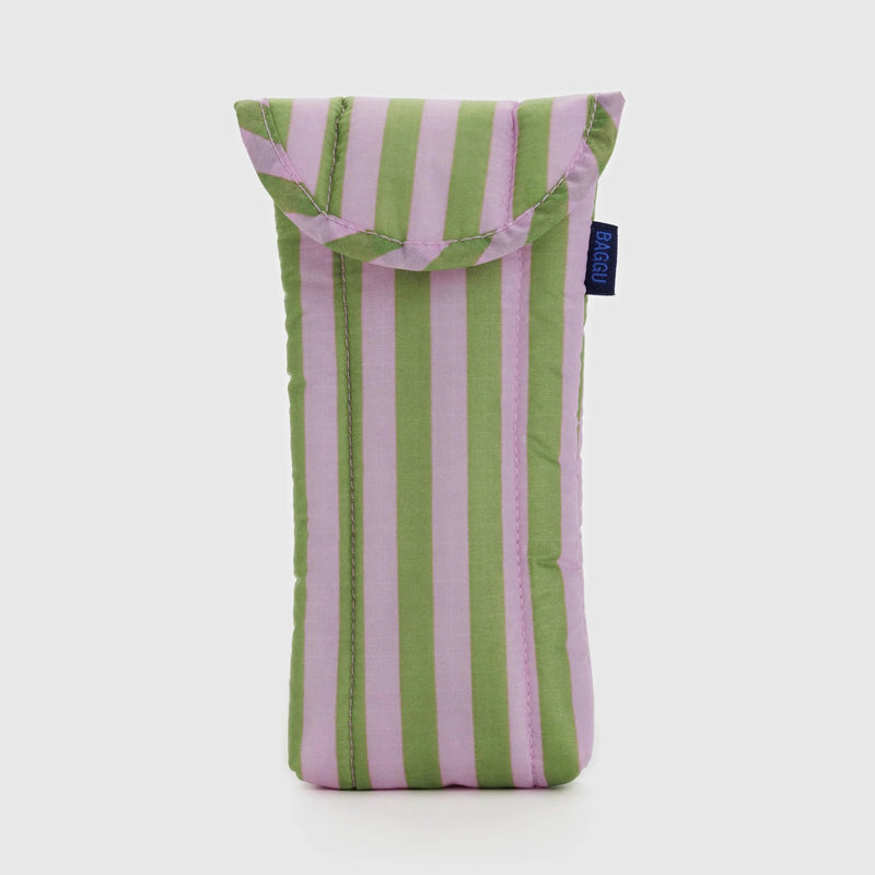Funda de gafas acolchada Baggu - Avocado Candy Stripe