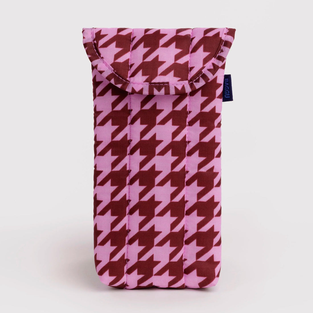 Funda de gafas acolchada Baggu - Pink Houndstooth