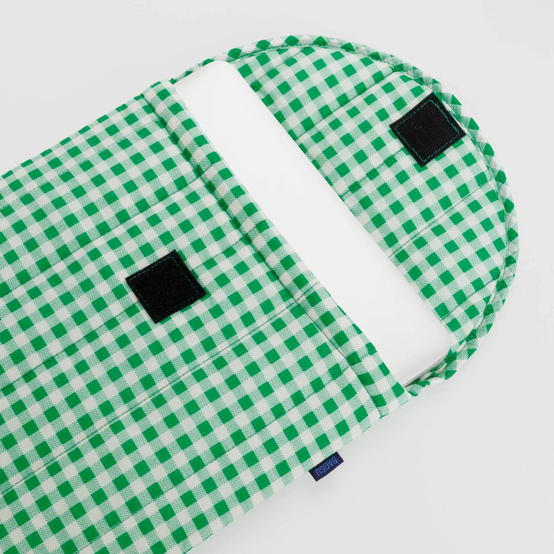 Funda portátil 16" Baggu - Green Gingham
