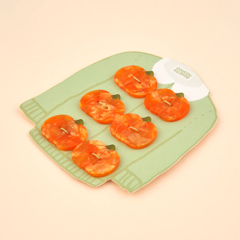 Set de 6 botones - Calabaza