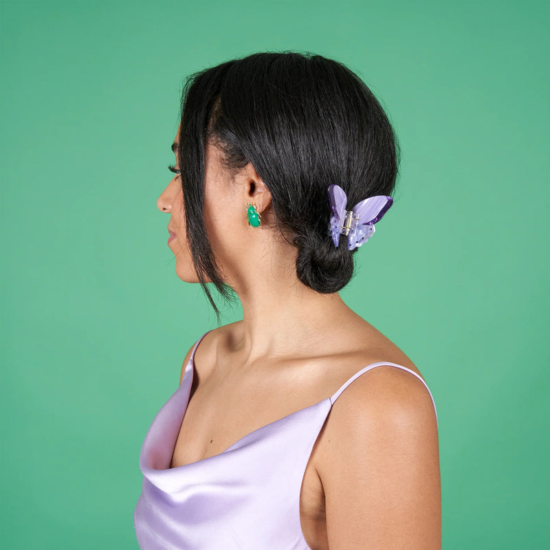 Pinza para el pelo - Mariposa morada
