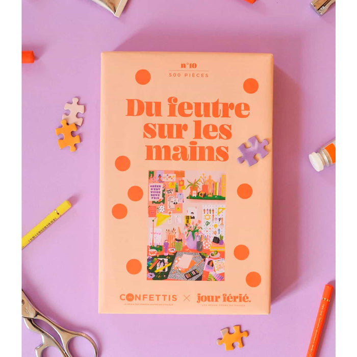 Puzzle - Du feutre sur les mains