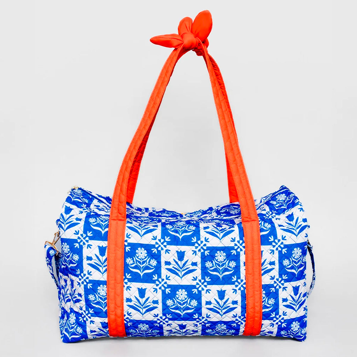 Bolso - Blue Plaid Floral