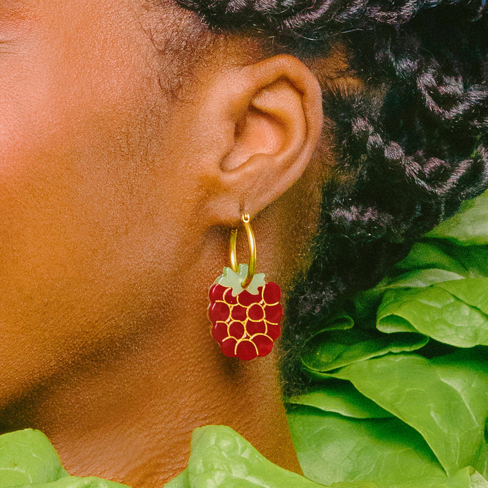 Pendientes - Frambuesa