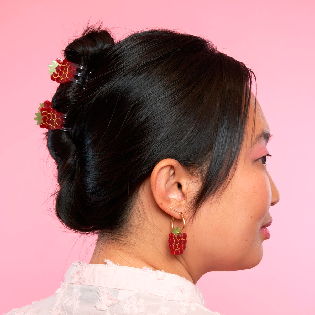 Minipinza para el pelo - Frambuesa
