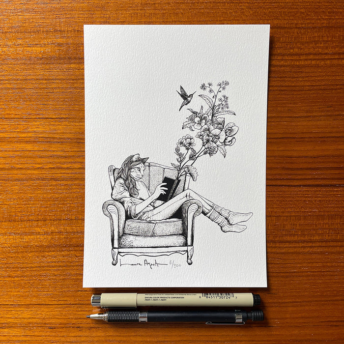 Print de Laura Agustí  A5 - "Reading"