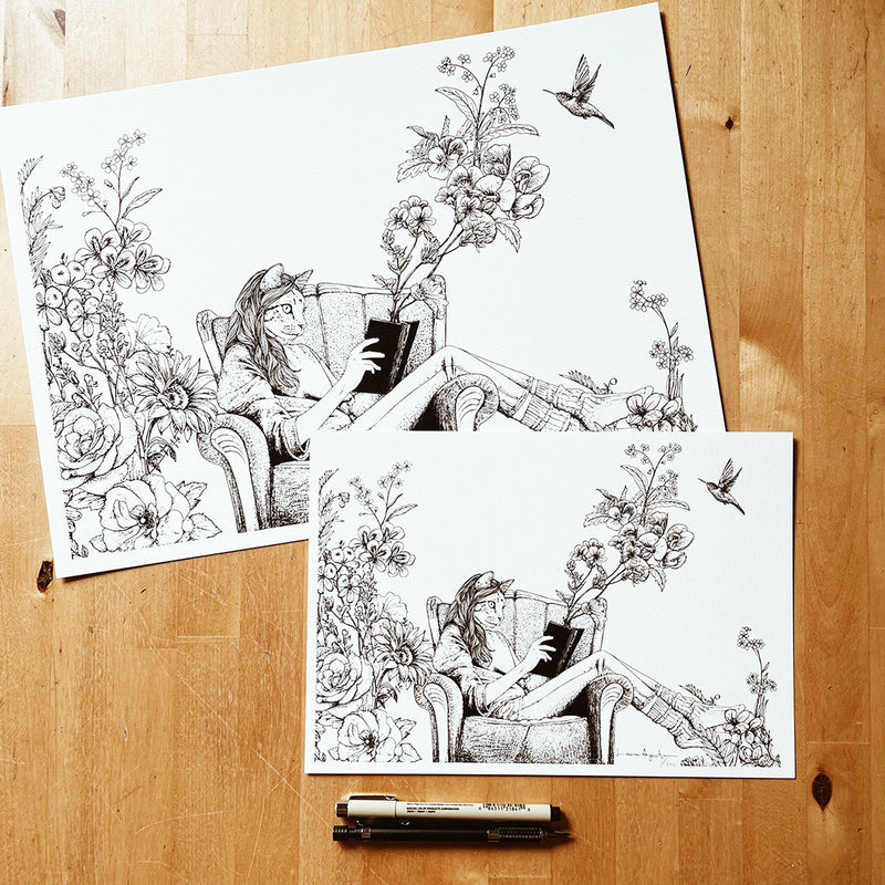 Print de Laura Agustí  A4 - "Reading World"