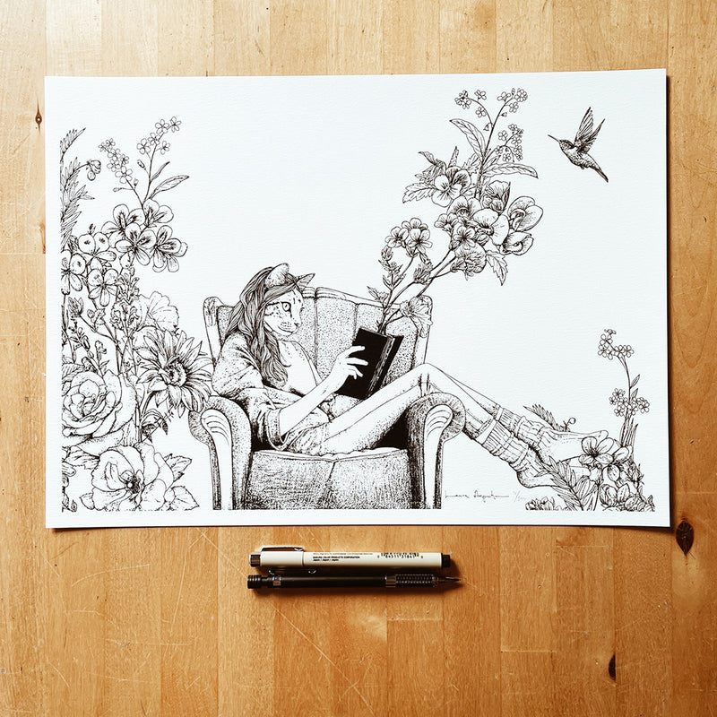 Print de Laura Agustí  A3 - "Reading World"