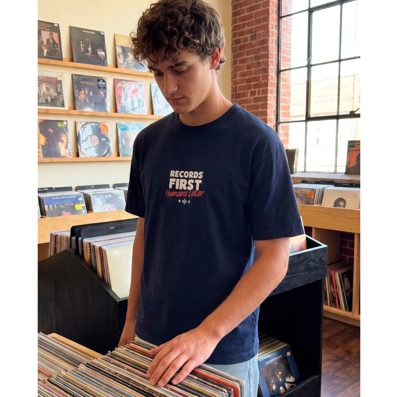 Camiseta Nostalgic Apparel - "Records First, Humans Later" 🐶🎶