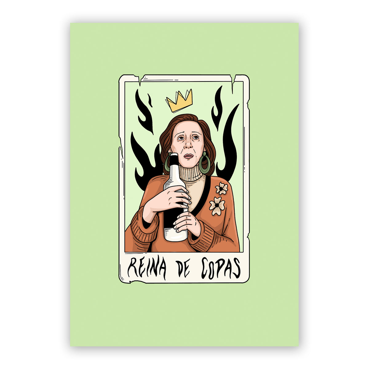 Print de Sofía Ozcoz A5 - "Reina de Copas"