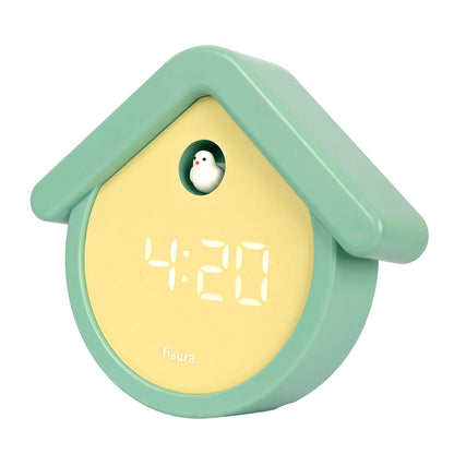 Reloj Fisura - Despertador Cuco Digital Menta y Beige