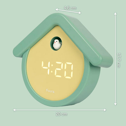 Reloj Fisura - Despertador Cuco Digital Menta y Beige