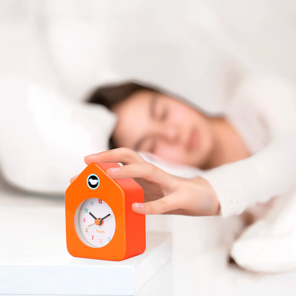 Reloj Fisura - Despertador Casita Mini Naranja