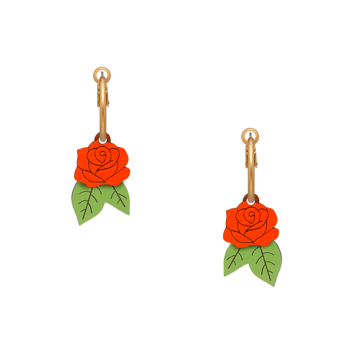 Pendientes de aro Materia Rica - Rosa Rosae 🌹