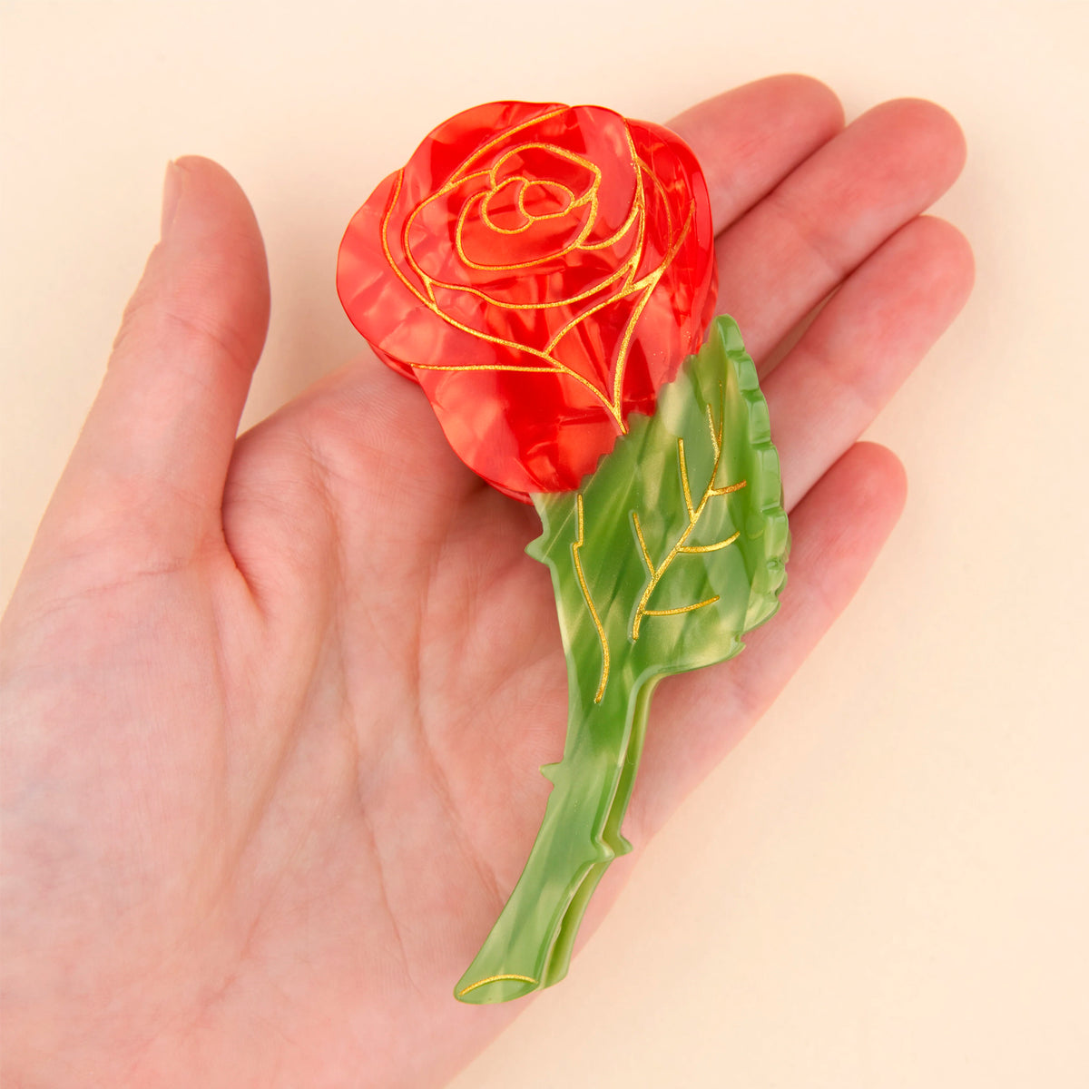 Pinza para el pelo - Rosa 🌹