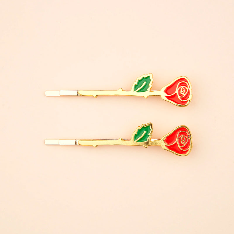 Set de 2 horquillas - Rosas 🌹