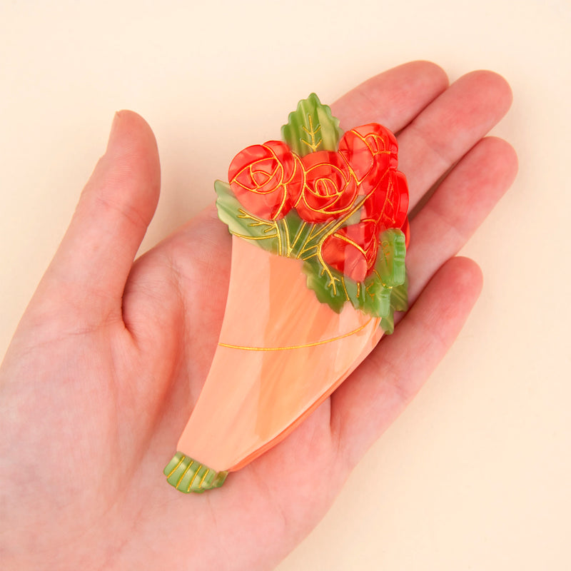 Pinza para el pelo - Ramo de rosas 🌹