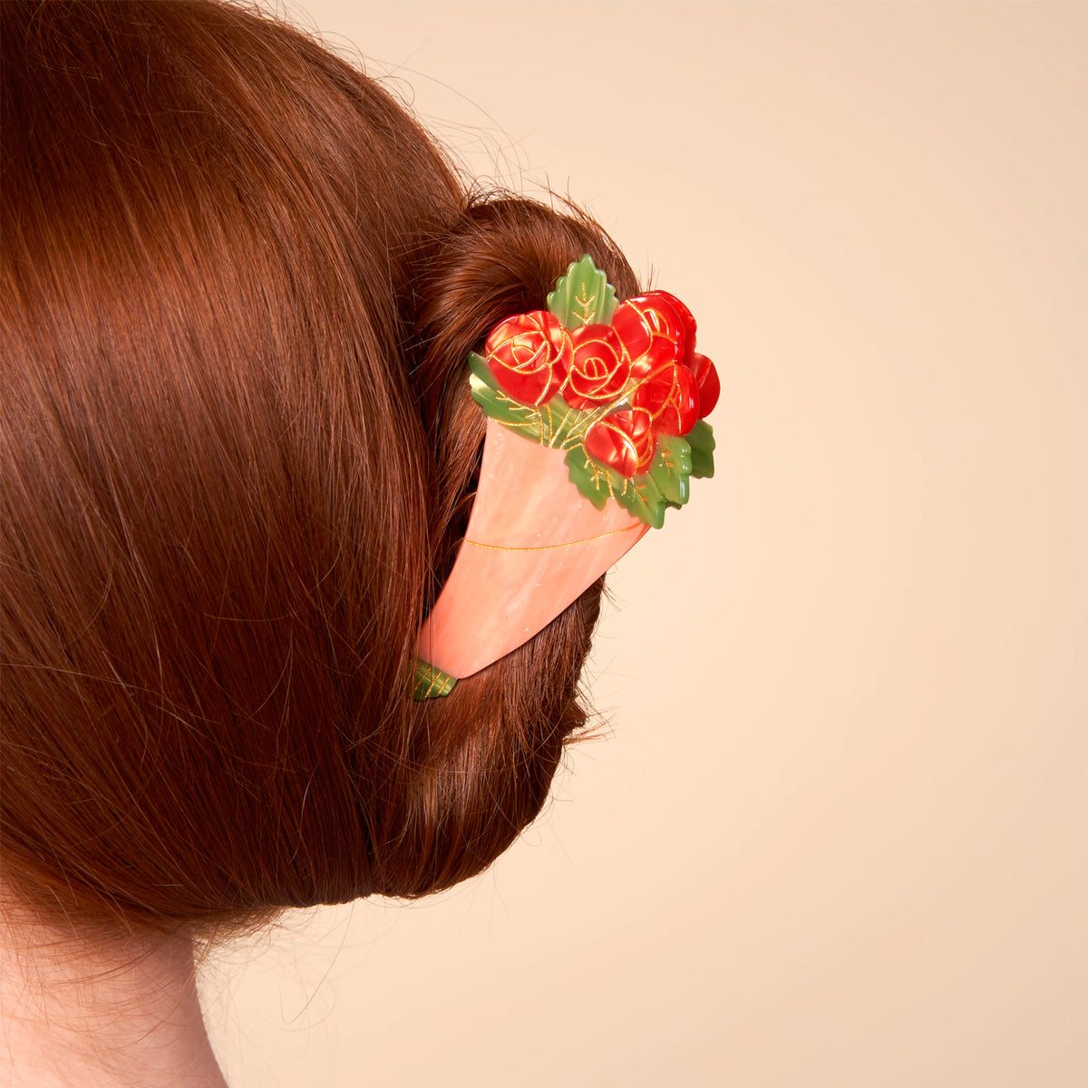 Pinza para el pelo - Ramo de rosas 🌹