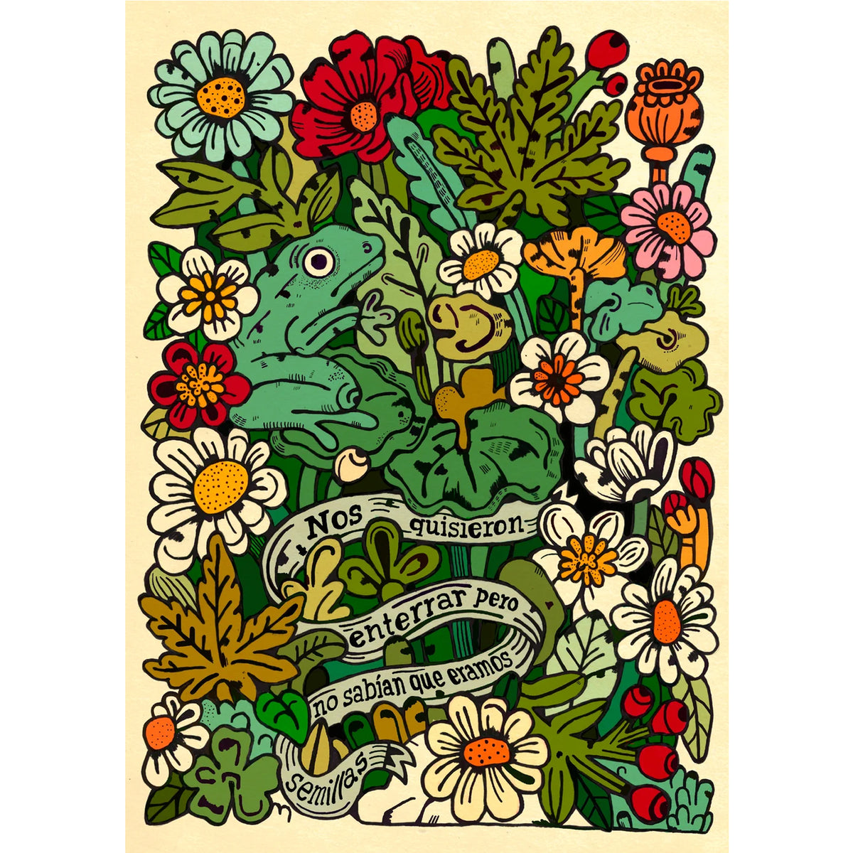 Print de Asís Percales A3 - "Semillas" 🐸
