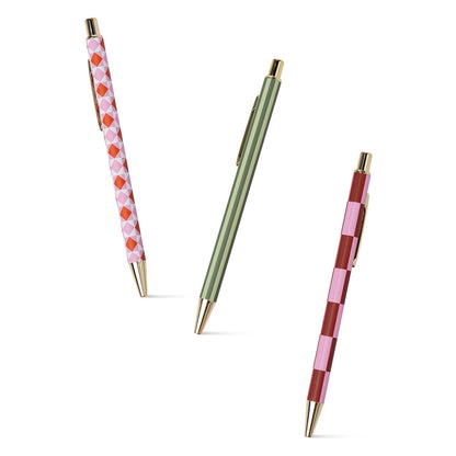 Set bolígrafos - Diamond, Stripe, Check