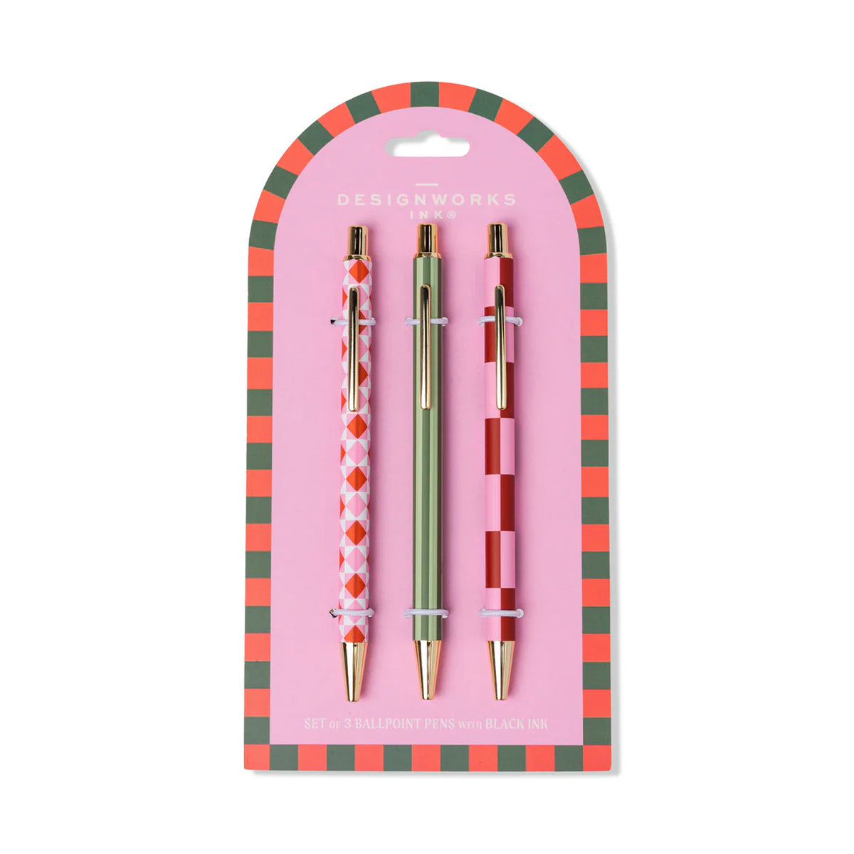 Set bolígrafos - Diamond, Stripe, Check