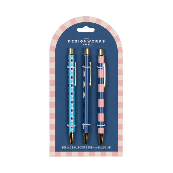 Set bolígrafos - Eye, Moon, Stripe