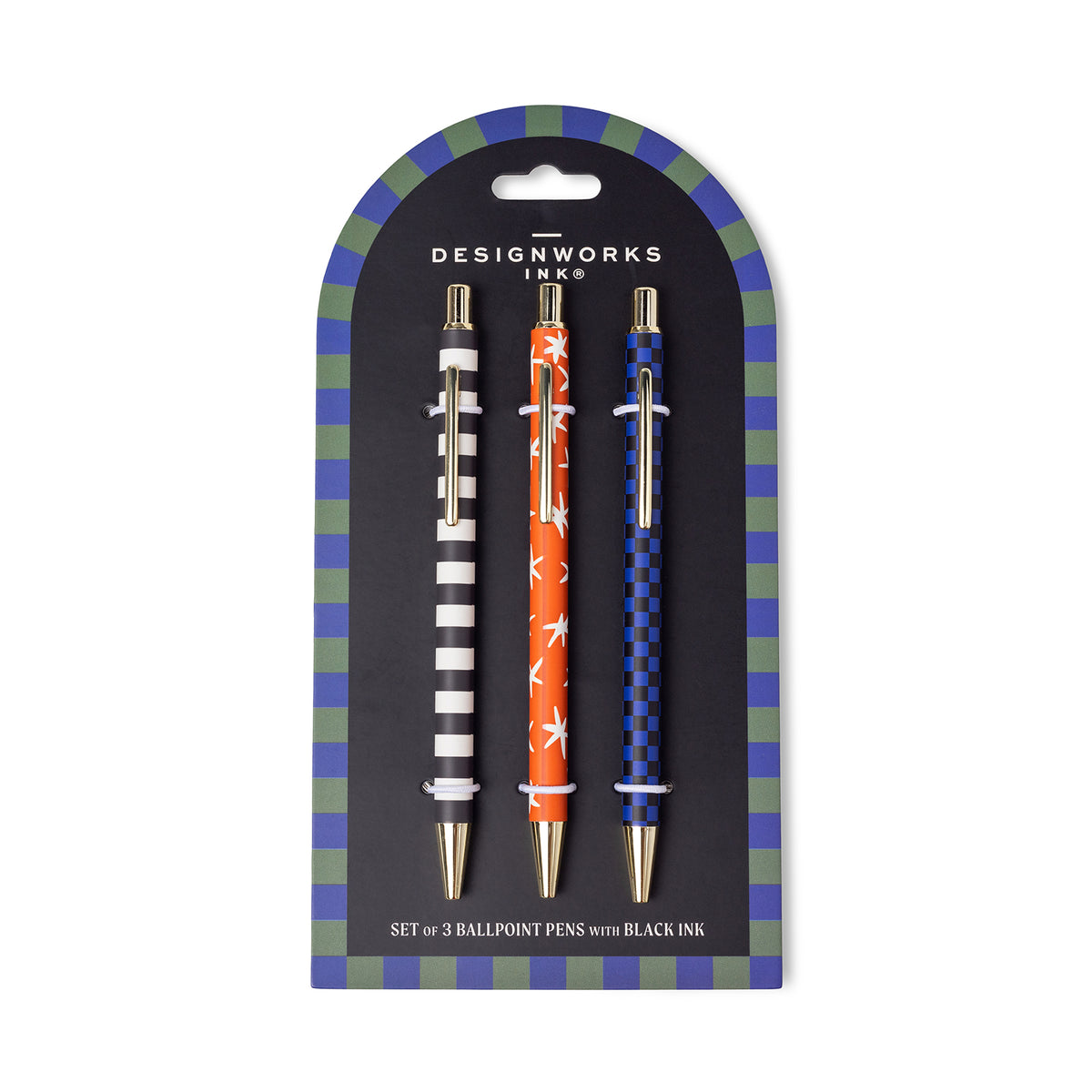 Set bolígrafos - Stripe, Star, Check