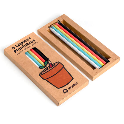 Set de 5 lápices plantables ✏️🌱
