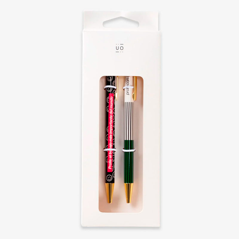Set bolígrafos UO - "Profe con clase"