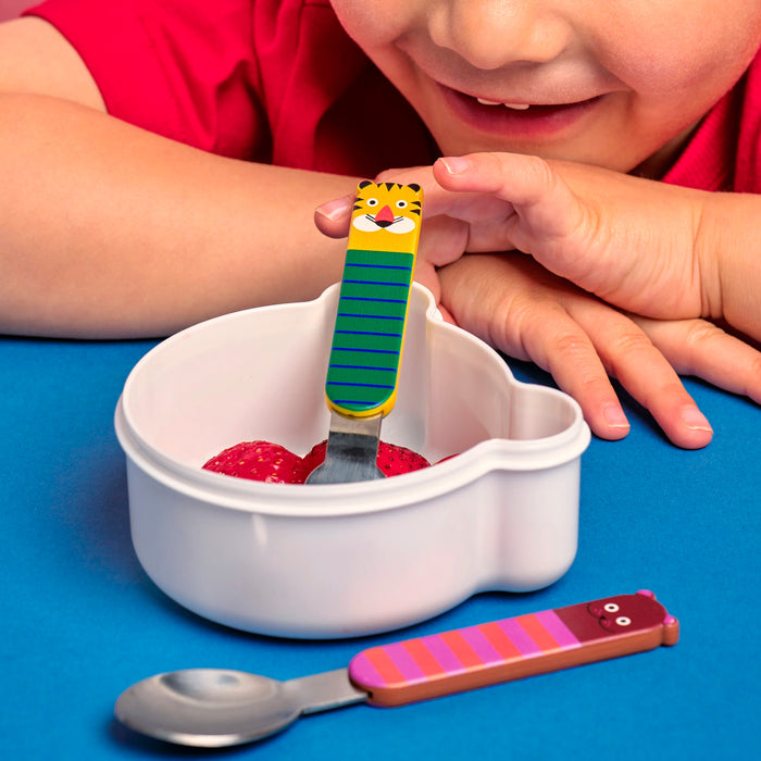 Set tenedor y cuchara - Tigre y oso 🐯🐻