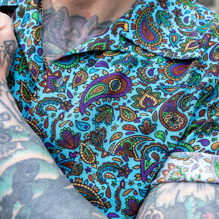 Camisa - Sky Blue Paisley