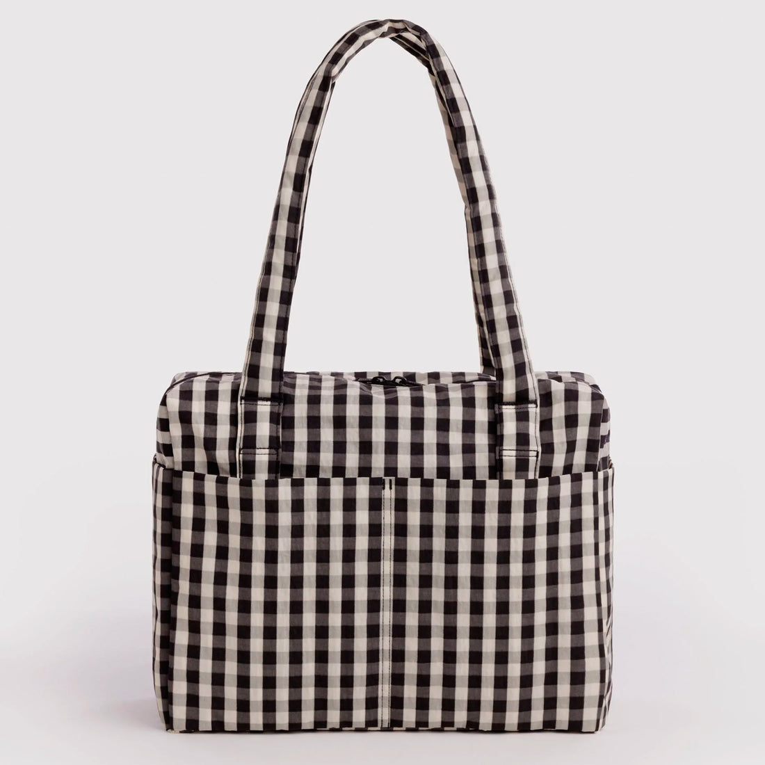 Bolso Nube Carry-On Baggu - Black and Cream Gingham