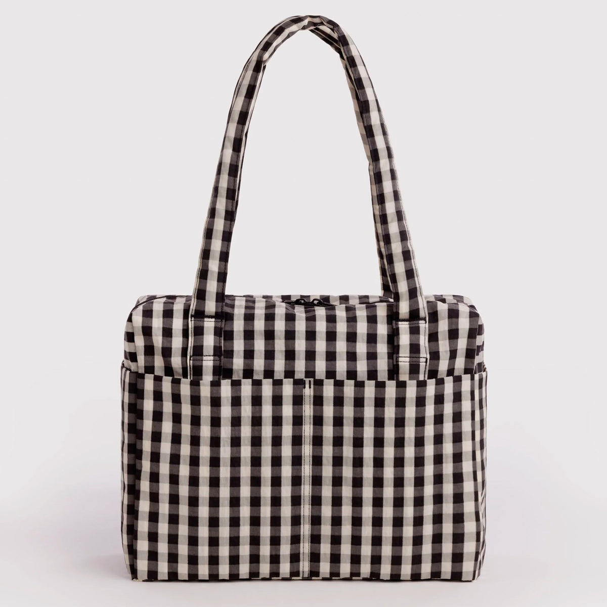 Bolso Nube Carry-On Baggu - Black and Cream Gingham