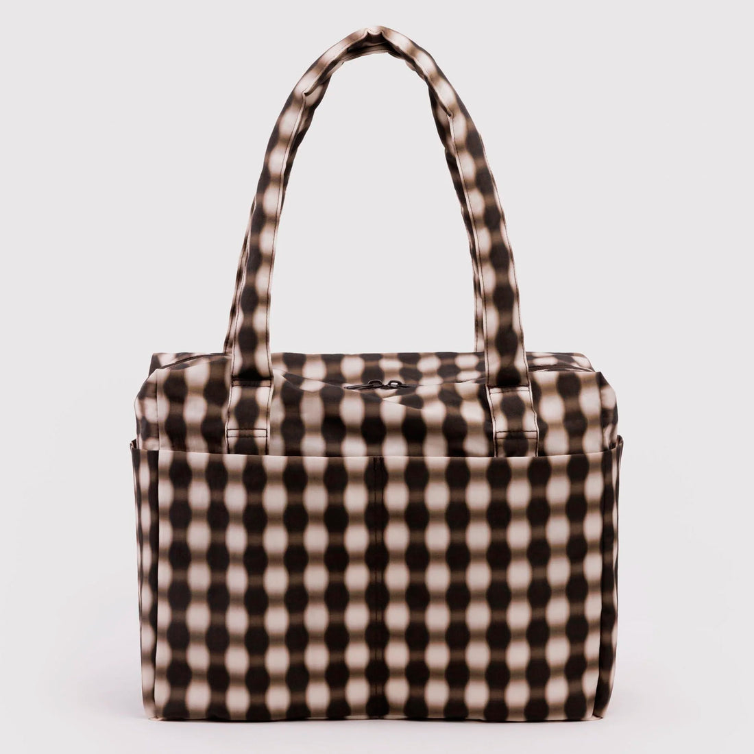 Bolso Nube Carry-On Baggu - Blurred Gingham Brown