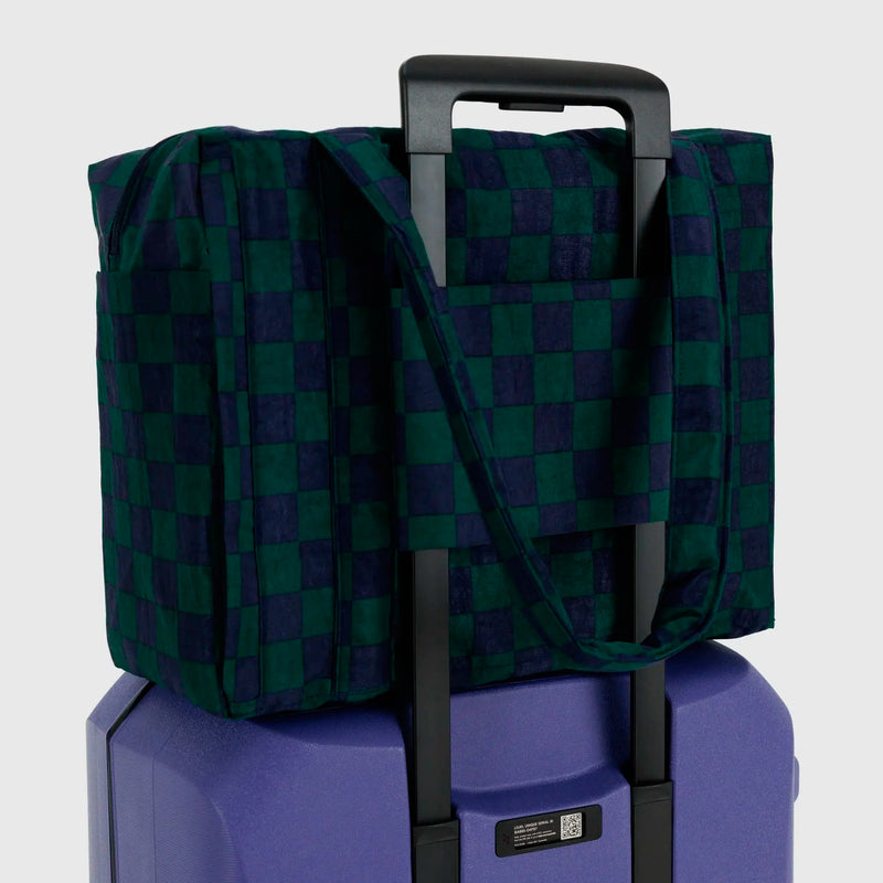 Bolso Nube Carry-On Baggu - Navy Green Check
