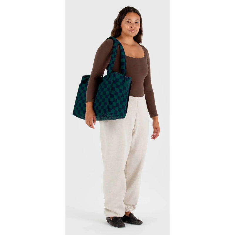 Bolso Nube Carry-On Baggu - Navy Green Check