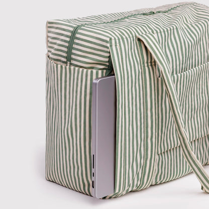 Bolso Nube Carry-On Baggu - Sage Stripe