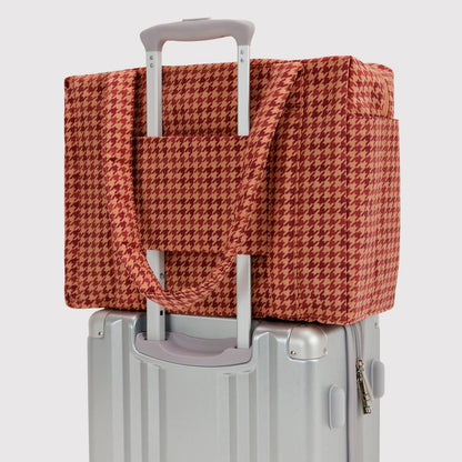 Bolso Nube Carry-On Baggu - Tan Houndstooth