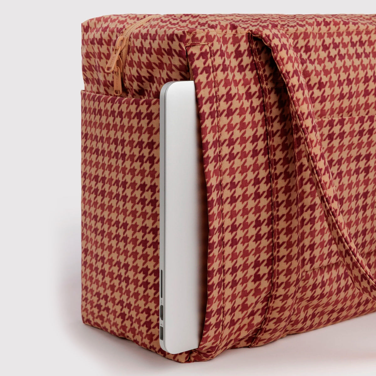 Bolso Nube Carry-On Baggu - Tan Houndstooth